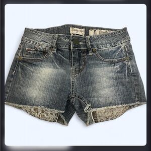 Indigo Rein Distressed Blue Jean Shorts